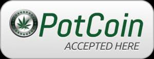 Bannière 'Potcoin accepted here'