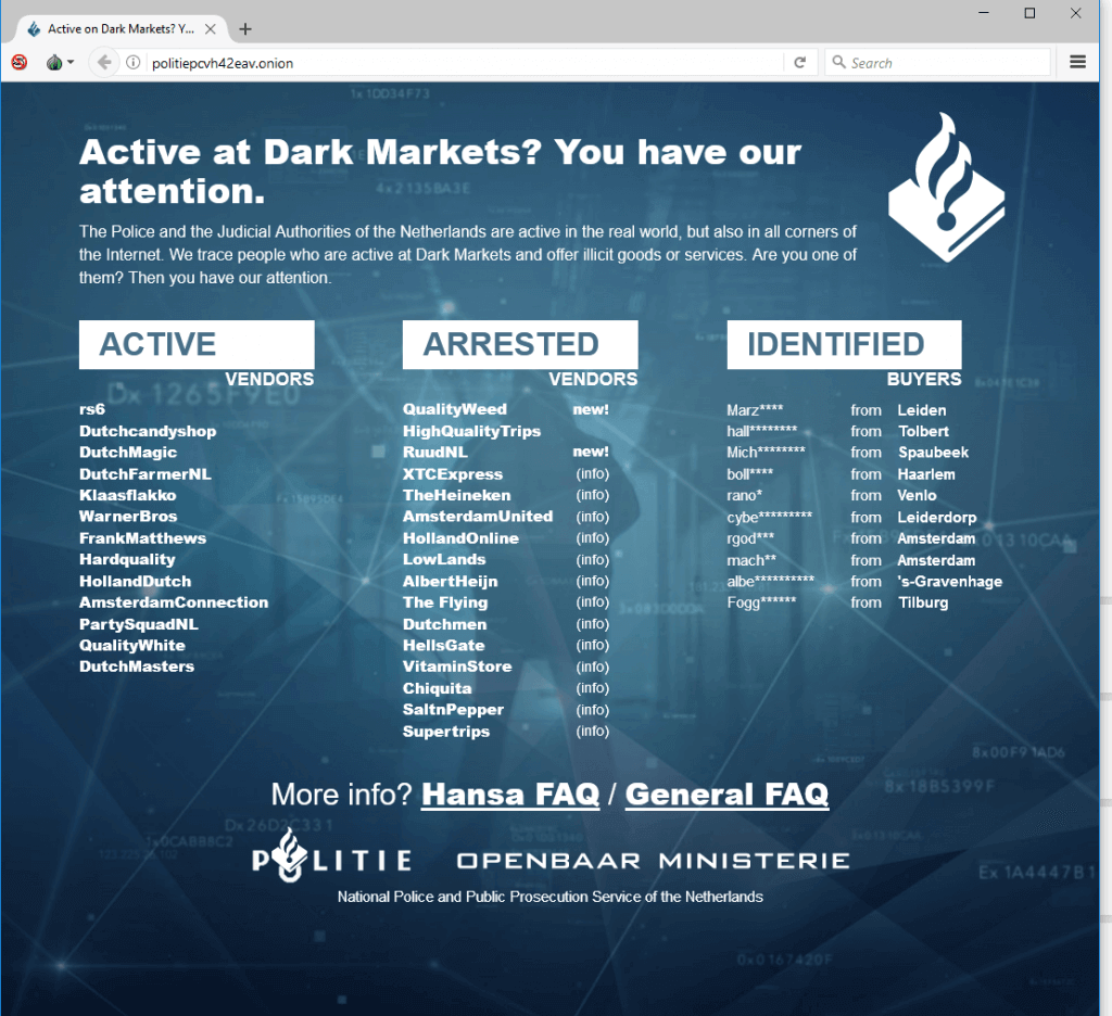 Listing vendeurs