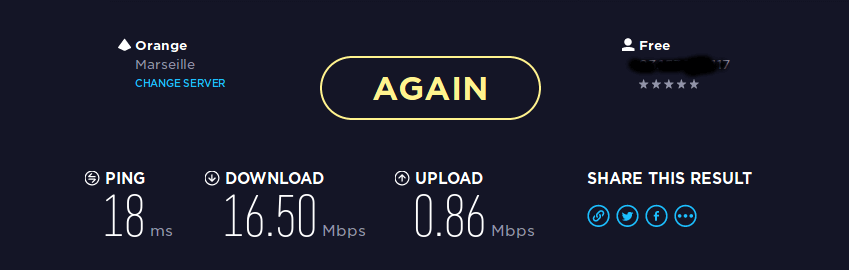 Speedtest de ma connexion