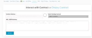 MyEtherWallet, Interaction avec un contrat