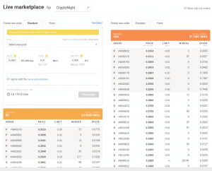 NiceHash, interface du marketplace pour la location de hashrate. NiceHash, interface du marketplace pour la location de hashrate.