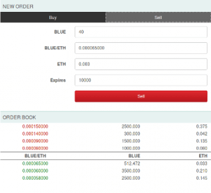 Decentrex - Interface de trading