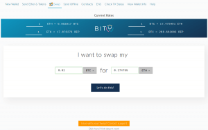Swap, exchange ETH-BTC