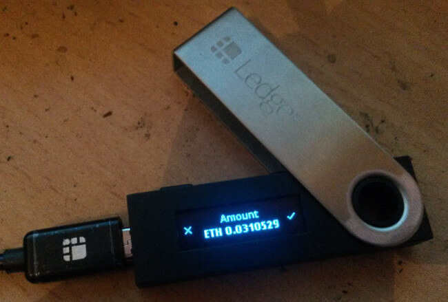 Confirmation de transaction sur la Ledger Nano S